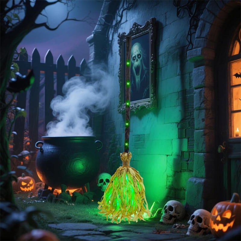 🧹👻 49% OFF! Floating Witch’s Broom – Dancing Haunted Halloween Decor 🎃 | Buy 2 & Get FREE Shipping 📦