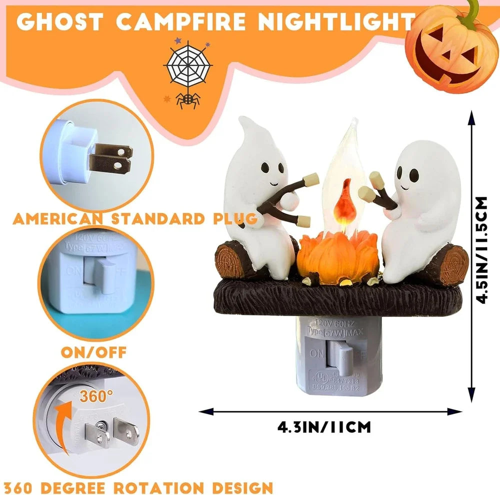 2026 ghost campfire flickering nightlight✨🔥👻