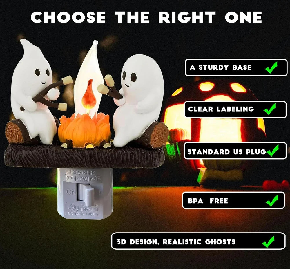 2026 ghost campfire flickering nightlight✨🔥👻