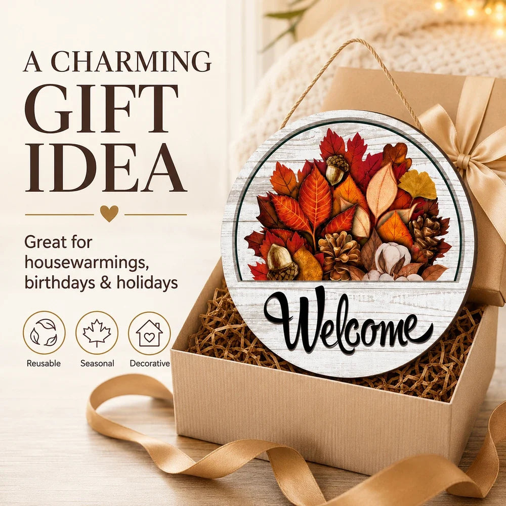 16 Pcs Interchangeable Welcome Sign for Front Door