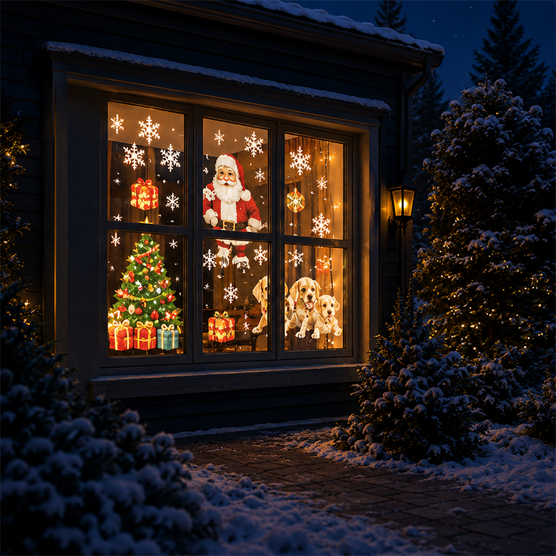 🎃🎄 2-in-1 Holiday Window Projector – 12 Animated Halloween & Christmas Movies