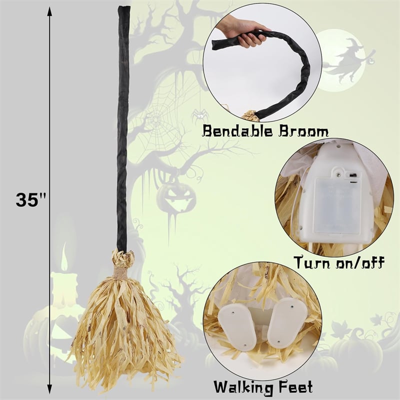 🧹👻 49% OFF! Floating Witch’s Broom – Dancing Haunted Halloween Decor 🎃 | Buy 2 & Get FREE Shipping 📦