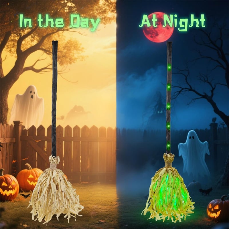 🧹👻 49% OFF! Floating Witch’s Broom – Dancing Haunted Halloween Decor 🎃 | Buy 2 & Get FREE Shipping 📦