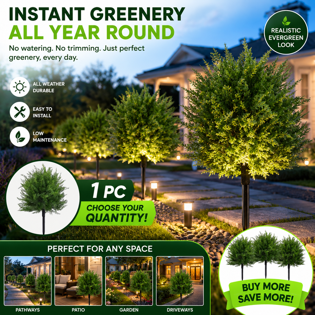 🔥 Last Day Sale Price | Artificial Cedar Landscape Tree – Porch & Garden Decor