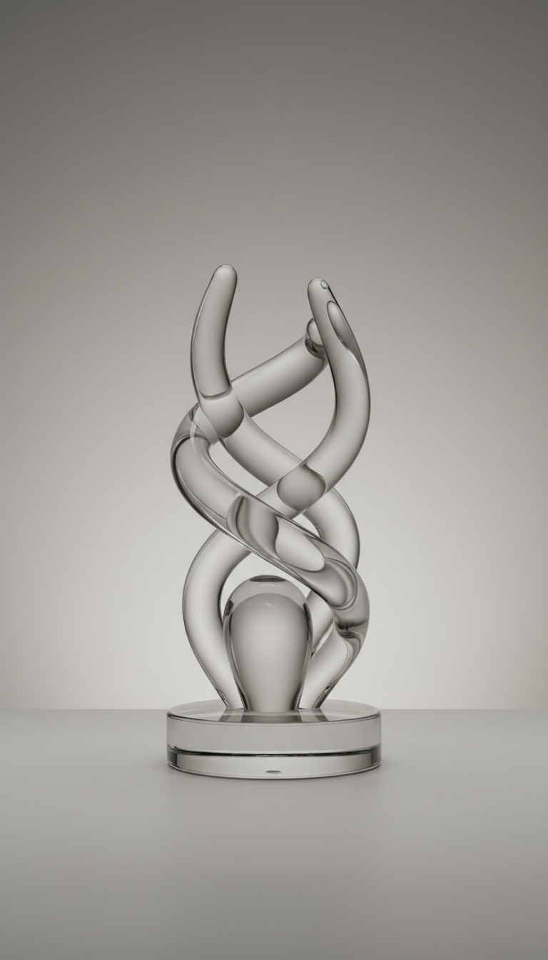 Glass Tabletop Art Object